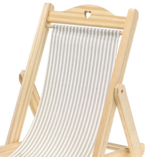 Floristik24 Deco liggestol grå-hvid H24cm