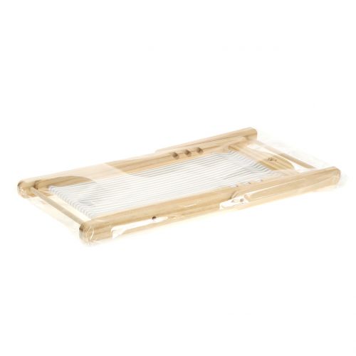 Floristik24 Deco liggestol grå-hvid H24cm