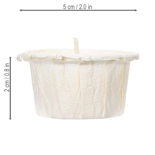 Artikel Fyrfadslys i papiromslag til festlige lejligheder og stemningsfulde øjeblikke Light One 4cm 50 stk.