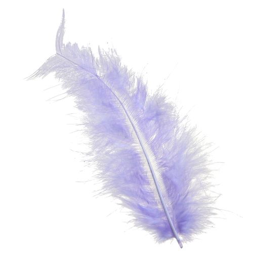 Floristik24 Purple Feathers Fluffy Craft Supplies Fjeder 5-10cm 20g