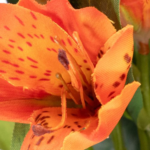 Kunstig Alstroemeria Orange blomst, kunstig buketdekoration, 75 cm, 3 stk. | Floristik24.dk