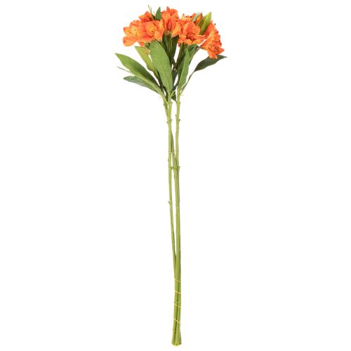 Kunstig Alstroemeria Orange blomst, kunstig buketdekoration, 75 cm, 3 stk. | Floristik24.dk