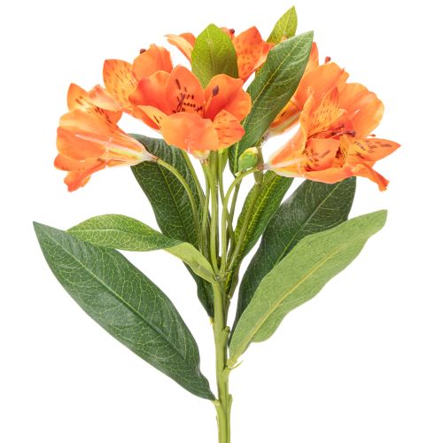 Kunstig Alstroemeria Orange blomst, kunstig buketdekoration, 75 cm, 3 stk. | Floristik24.dk
