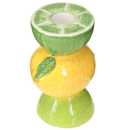 Artikel Lime og citron dekorativ lysestage keramik H10,5cm 2stk