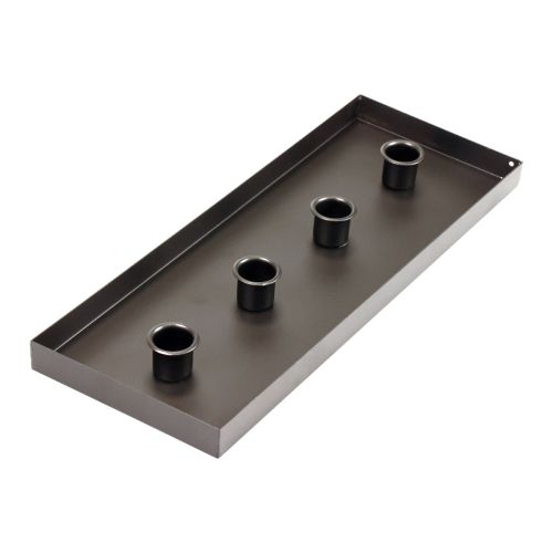 Artikel Lysestage metal sort lysbakke 35x13x2cm