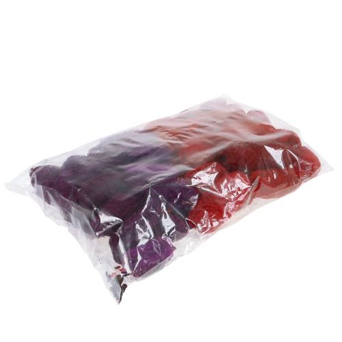 Artikel Loofah assorteret violet, vinrød 9cm - 12cm 50p