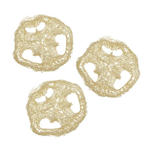 Floristik24 Luffa skiver bleget Ø5cm 48 stk