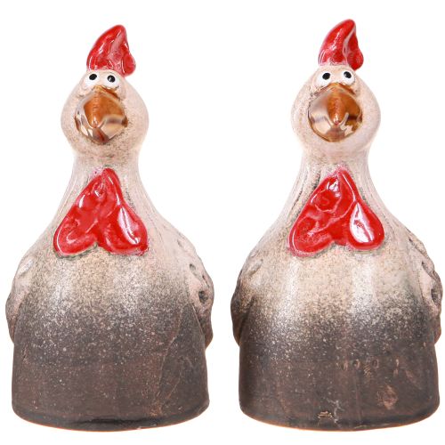 Artikel Sjov kylling keramisk dekoration keramisk kylling påske 13,5cm 2 stk