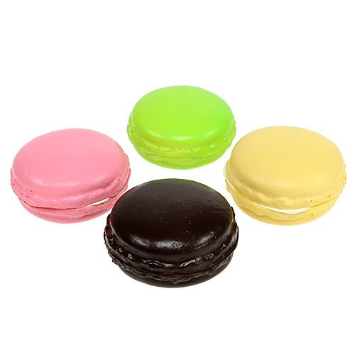 Floristik24 Dekorative macaron marengs kager, farverige assorterede. 5 cm 8 stk
