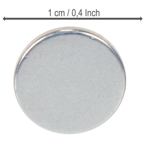 Rund magnetisk skive til lysestager og metalbakker, 1 cm, 20 stk. | Floristik24.dk
