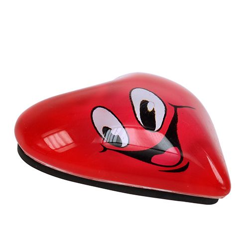 Floristik24 Magnet hjerte emoticon rød 4cm 6stk