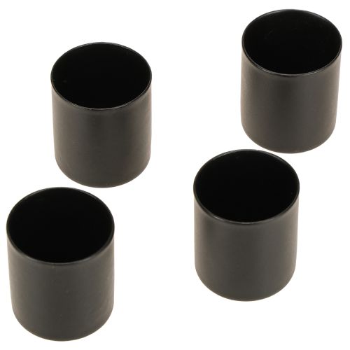 Artikel Magnetisk lysestage, sort metal, H3 cm, 4 stk.