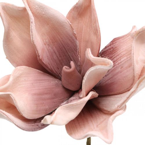 Floristik24 Kunstig magnolia gammelrosa kunstblomst skumblomst Ø10cm 6stk