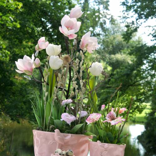 Floristik24 Magnolia Branch Pink kunstige Magnolia Silke Blomster