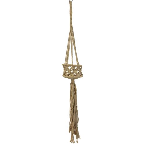 Artikel Makrame dekoration til ophængning af beige brun boho Ø12cm H79cm