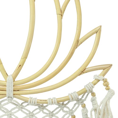 Floristik24 Macrame vægdekoration lotus dekoration bambus naturlig creme 70cm