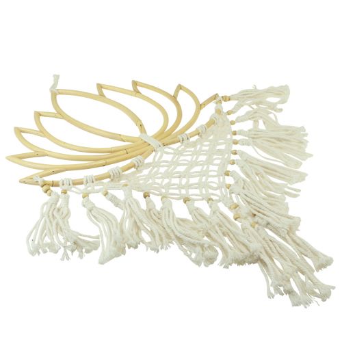 Floristik24 Macrame vægdekoration lotus dekoration bambus naturlig creme 70cm