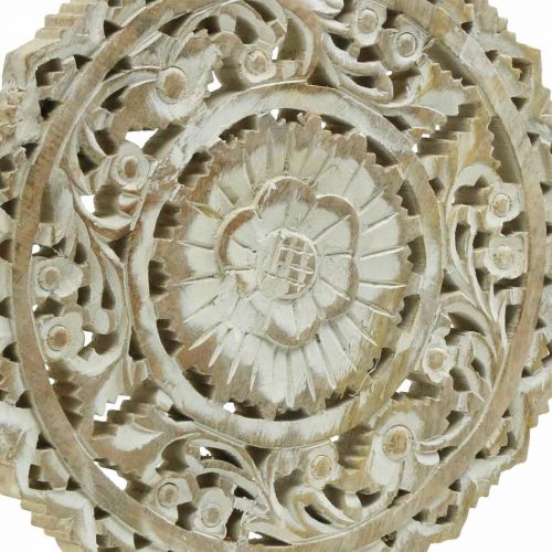 Floristik24 Mandala at placere, blomsterdekoration i træ, borddekoration, sommerdekoration shabby chic natur H39,5cm Ø30cm