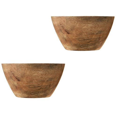 Artikel Dekorationsskål i mangotræ, skål i ferskentræ, diameter 12,5 cm, 2 stk.
