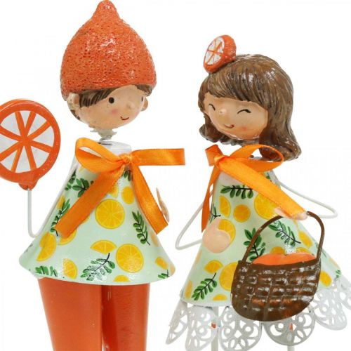 Artikel Små frugter, sommerdekoration, figurer citroner appelsiner H17/18cm 4stk