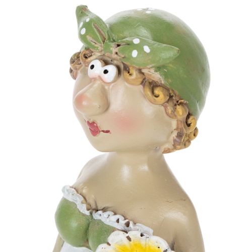 Artikel Dekorative figurer af et landmandspar, sjov stue og sommerdekoration til indendørs brug, 17 cm, 2 stk.