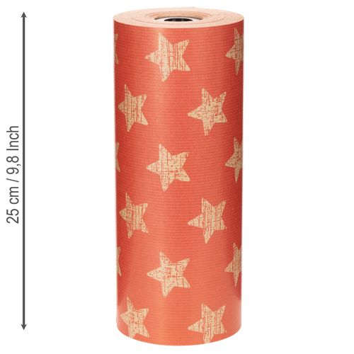 Manchetpapir med stjerner, rulle til blomsterartikler, 25 cm x 100 m | Floristik24.dk