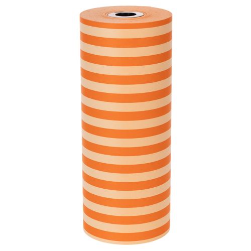 Manchetpapirrulle, orangestribet, 25 cm x 100 m | Floristik24.dk