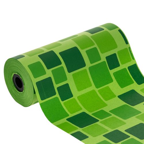 Manchetpapir til blomsterbuketter i mosaikdesign, 25 cm x 100 m