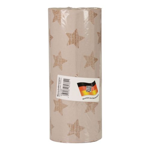 Floristik24 Manchetpapir silkepapir hvide stjerner 25cm 100m