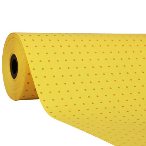 Artikel Manchetpapir silkepapir gule prikker 25cm 100m