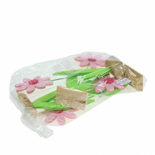 Floristik24 Filt blomst lyserød 27cm 4stk