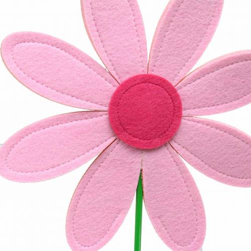 Floristik24 Gigantisk filtblomst grøn, pink, pink Ø40cm H93cm butiksvinduesdekoration
