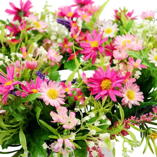 Floristik24 Marguerite krans med lavendel pink Ø28cm