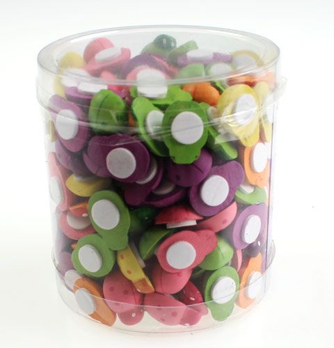 Floristik24 Træmariehøns til limning af 2 cm assorterede farver. 220 stk