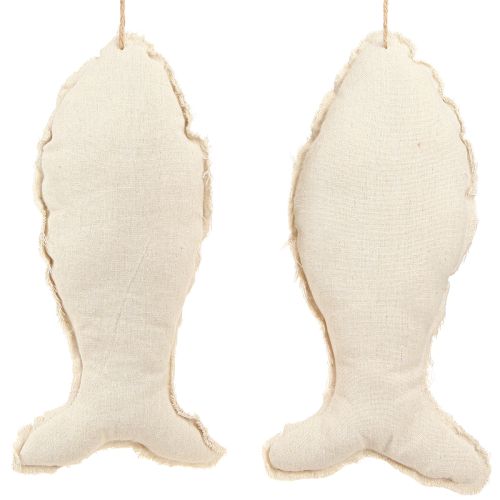 Artikel Maritim pyntefisk til ophængning af stof 34×14,5cm 2stk
