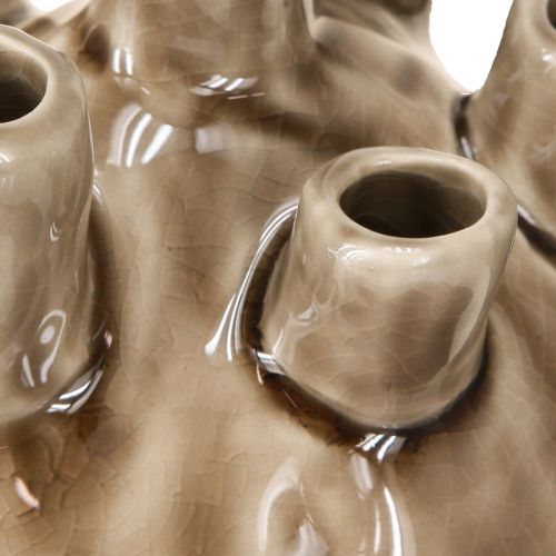 Artikel Maritim Keramik Vase Coral Look Brun Ø11,5cm H10cm