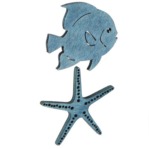 Artikel Maritim scatter dekoration træbord dekoration søstjerner fisk 4 cm 72 stk