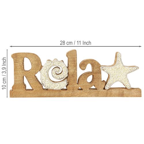 Artikel Maritim borddekoration “Relax” stativ mangotræ 28×10cm