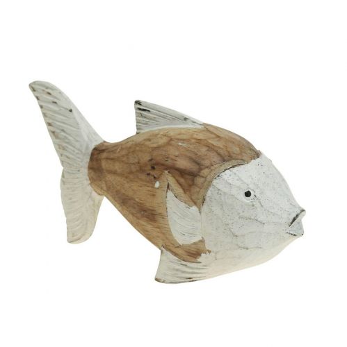 Floristik24 Maritim dekoration fisk træ træfisk shabby chic 17×8cm