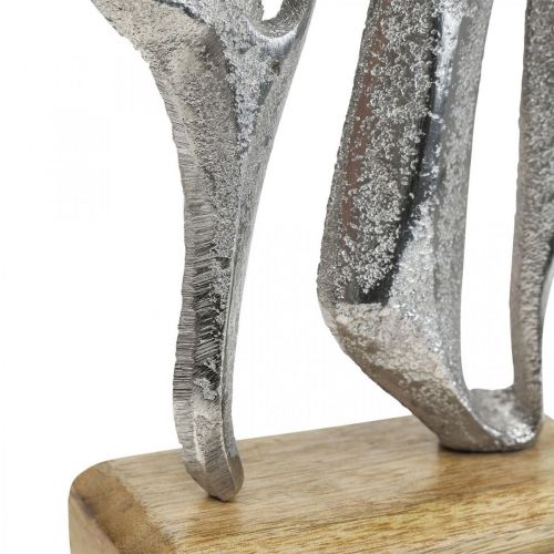 Maritim dekoration, dekorativ fiskemetal, dekorativ fisk sølv H18cm