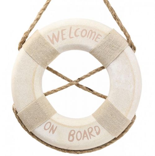 Floristik24 Maritime Deco Lifebuoy Deco &quot;Velkommen ombord&quot; Ø22cm