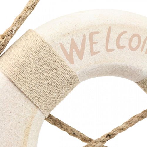 Floristik24 Maritime Deco Lifebuoy Deco &quot;Velkommen ombord&quot; Ø22cm