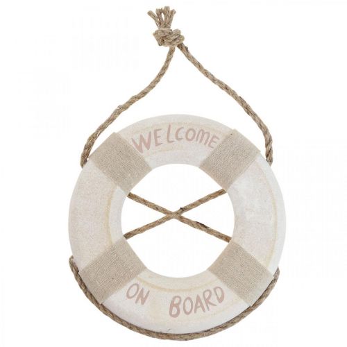Floristik24 Maritime Deco Lifebuoy Deco &quot;Velkommen ombord&quot; Ø22cm
