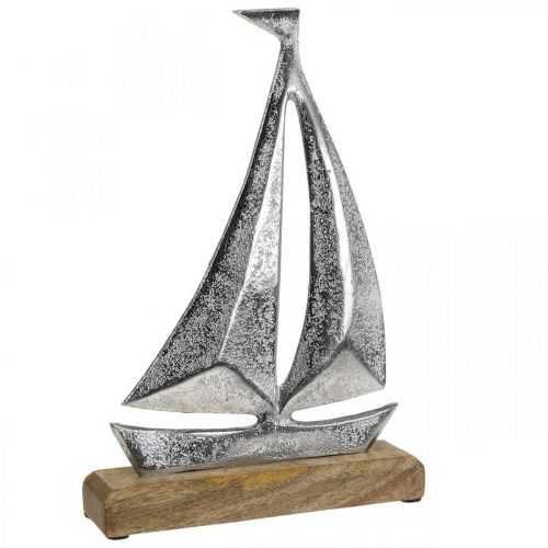 Floristik24 Maritim dekoration, dekorativt sejlbådsmetal, dekorativt skib H26cm