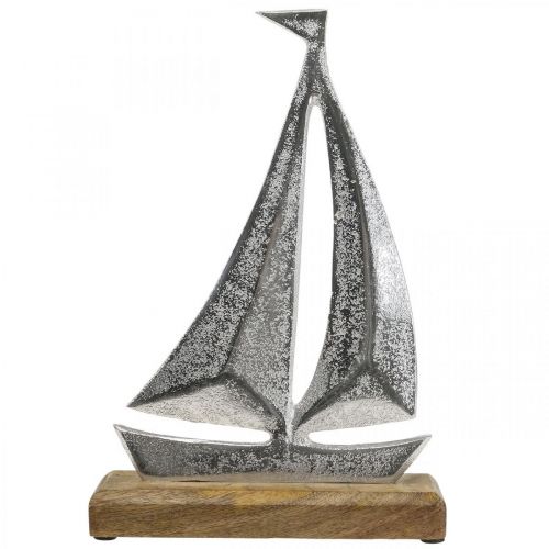 Floristik24 Maritim dekoration, dekorativt sejlbådsmetal, dekorativt skib H26cm