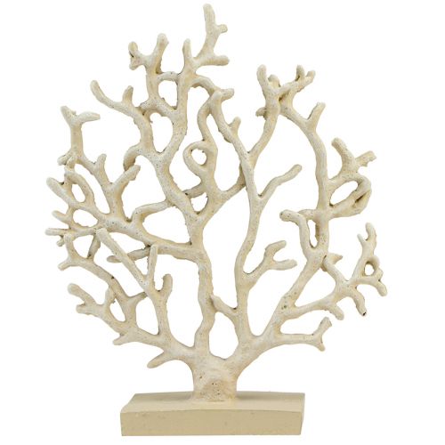 Floristik24 Maritim borddekoration koral beige dekorativ koral polyresin H20cm