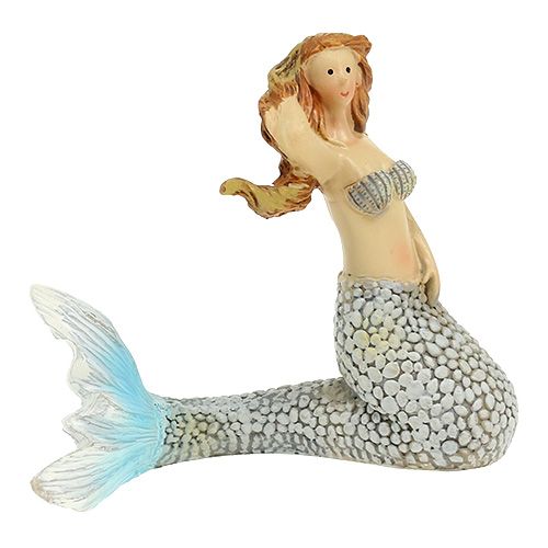 Floristik24 Dekorativ figur havfrue blå 6cm - 9,5 cm 3stk