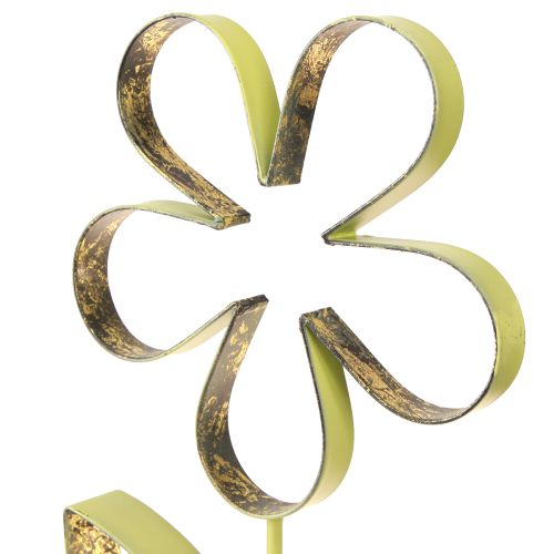 Floristik24 Metal blomsterdekorationsstativ forårsgrøn guld H35cm