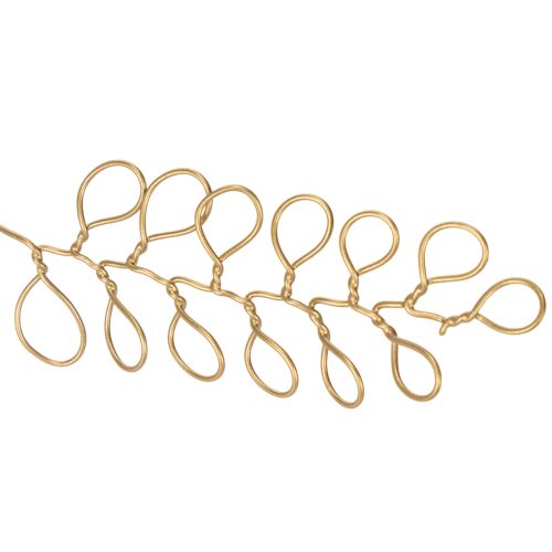 Artikel Metal blomsterdekorationsguirlande, tråd til blomsterkrans, sommerdekoration, vægdekoration, guld, 110 cm