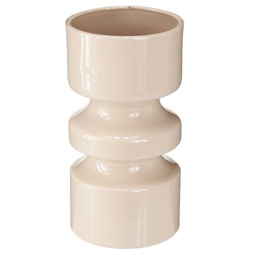 Artikel Metal Blomstervase Cappuccino Brun Emalje Ø9cm H17,5cm